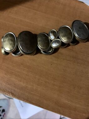 Antique Multi-Oval  Oxidized Mixed Metal Bracelet